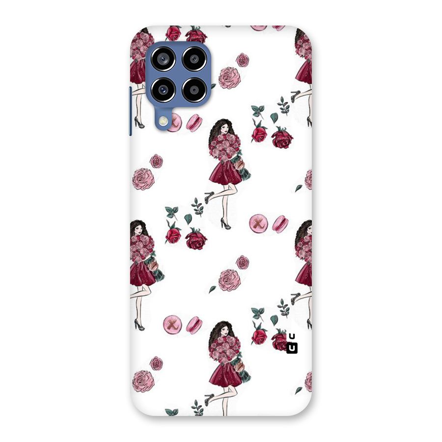 Girl With Flowers Back Case for Galaxy M53 5G