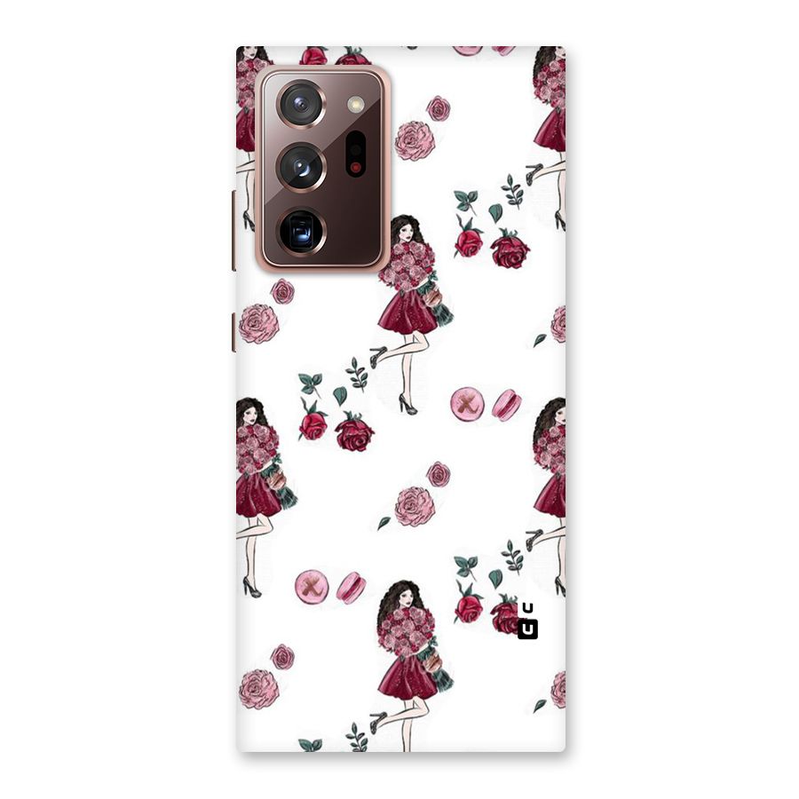 Girl With Flowers Back Case for Galaxy Note 20 Ultra