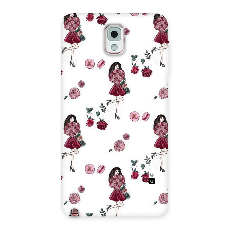 Girl With Flowers Back Case for Galaxy Note 3