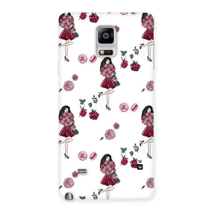 Girl With Flowers Back Case for Galaxy Note 4