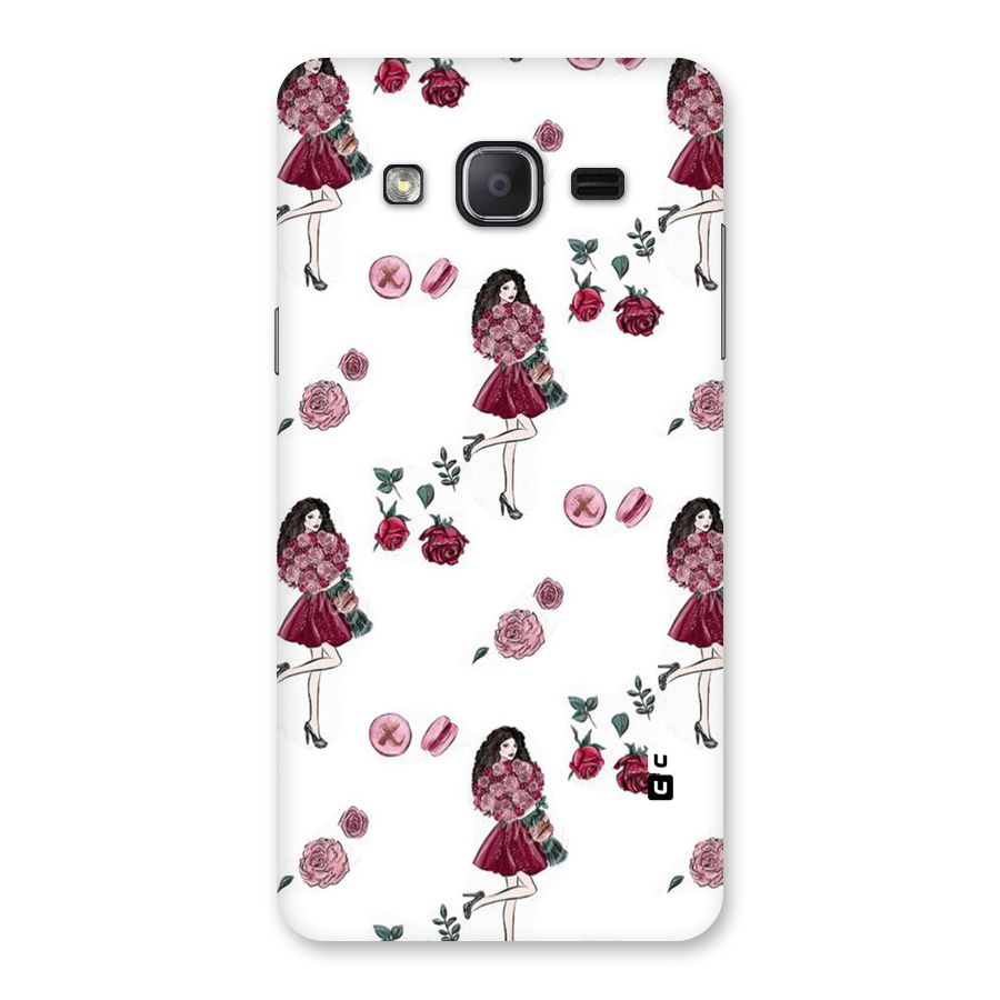 Girl With Flowers Back Case for Galaxy On7 2015