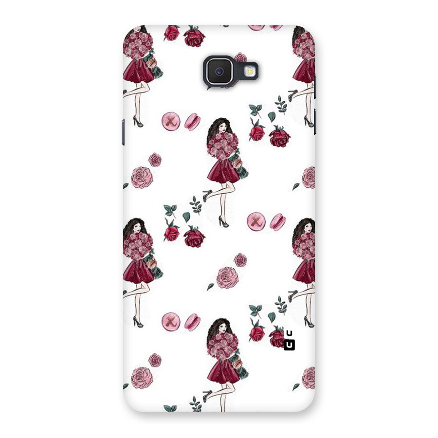 Girl With Flowers Back Case for Galaxy On7 2016