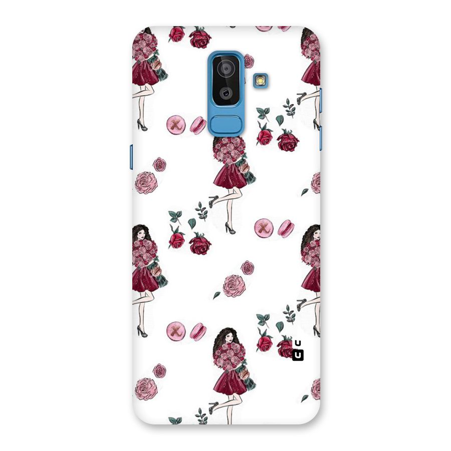 Girl With Flowers Back Case for Galaxy On8 (2018)