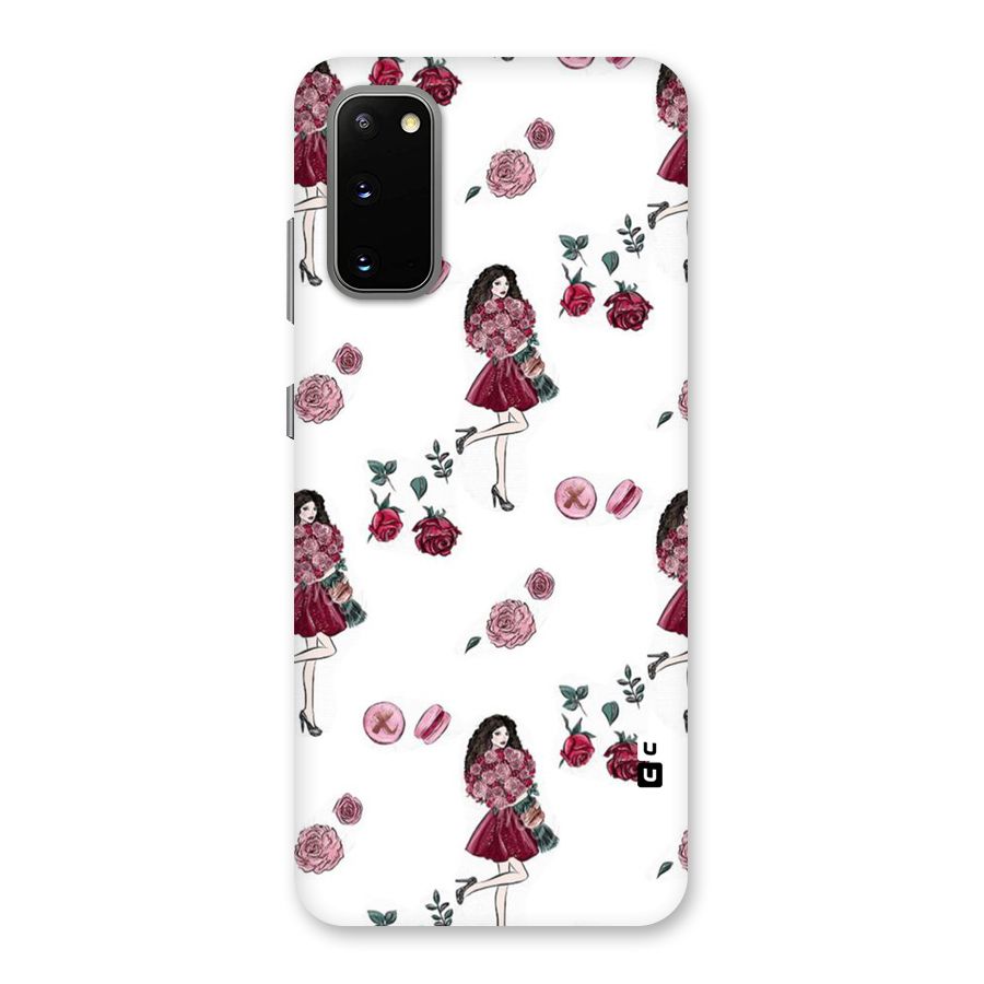 Girl With Flowers Back Case for Galaxy S20