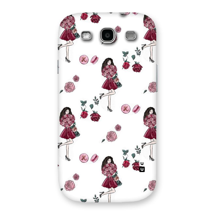 Girl With Flowers Back Case for Galaxy S3