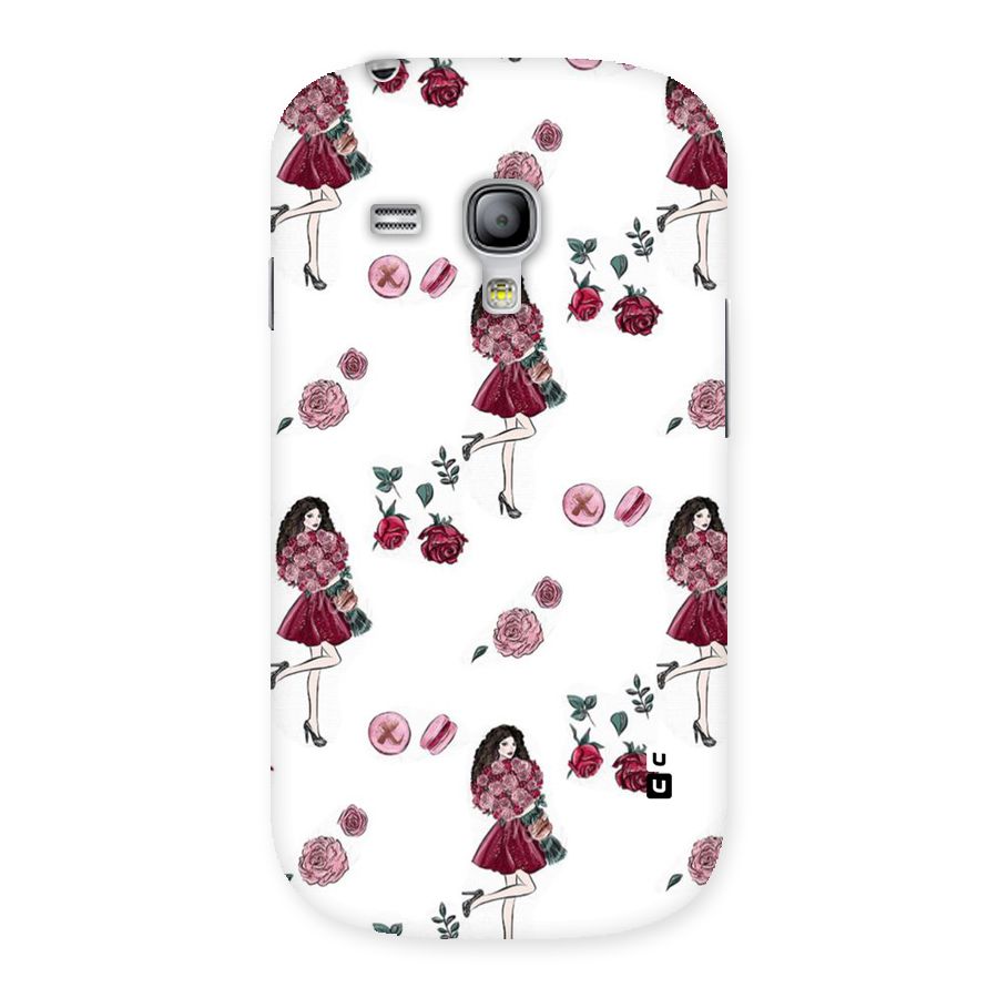Girl With Flowers Back Case for Galaxy S3 Mini
