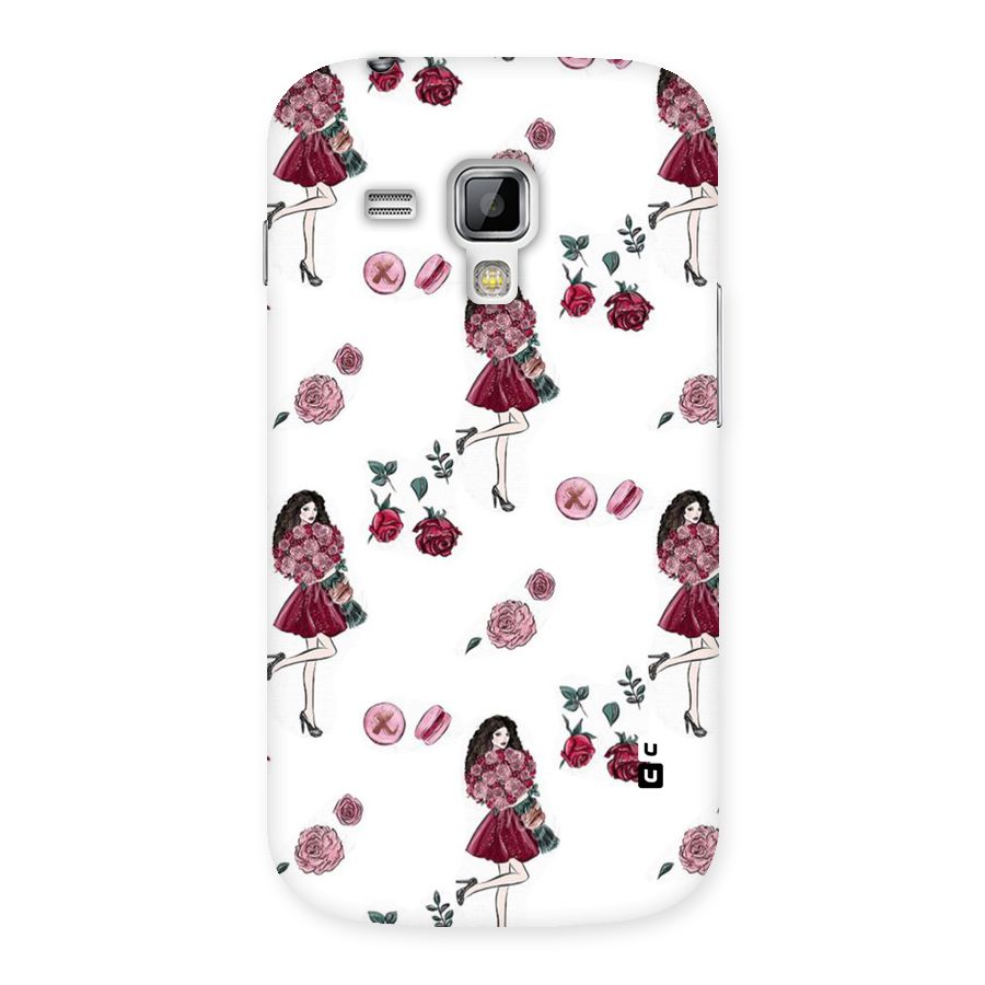 Girl With Flowers Back Case for Galaxy S Duos