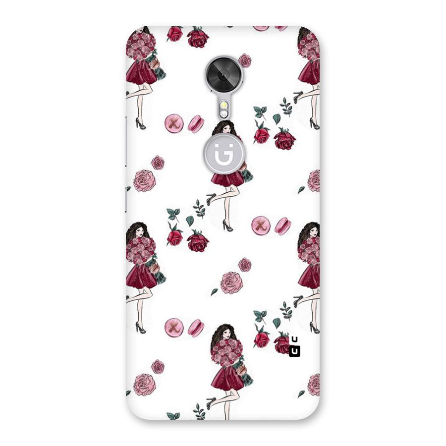 Girl With Flowers Back Case for Gionee A1