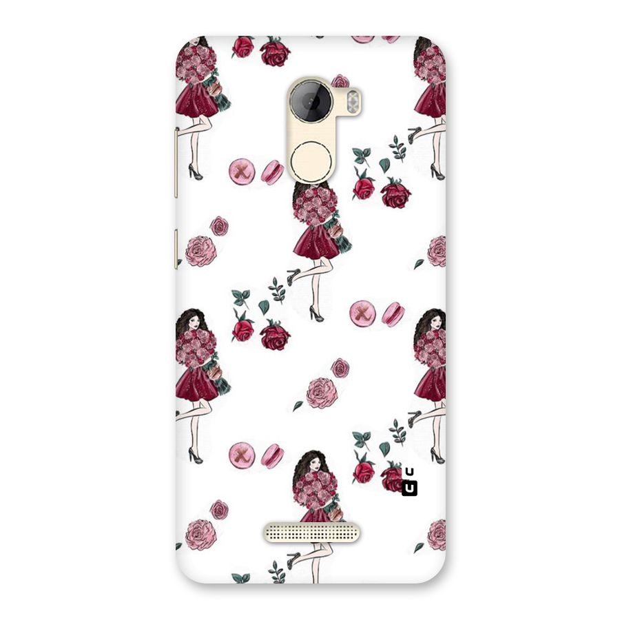 Girl With Flowers Back Case for Gionee A1 LIte