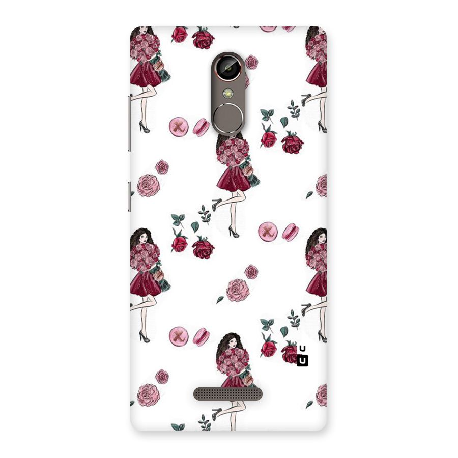 Girl With Flowers Back Case for Gionee S6s