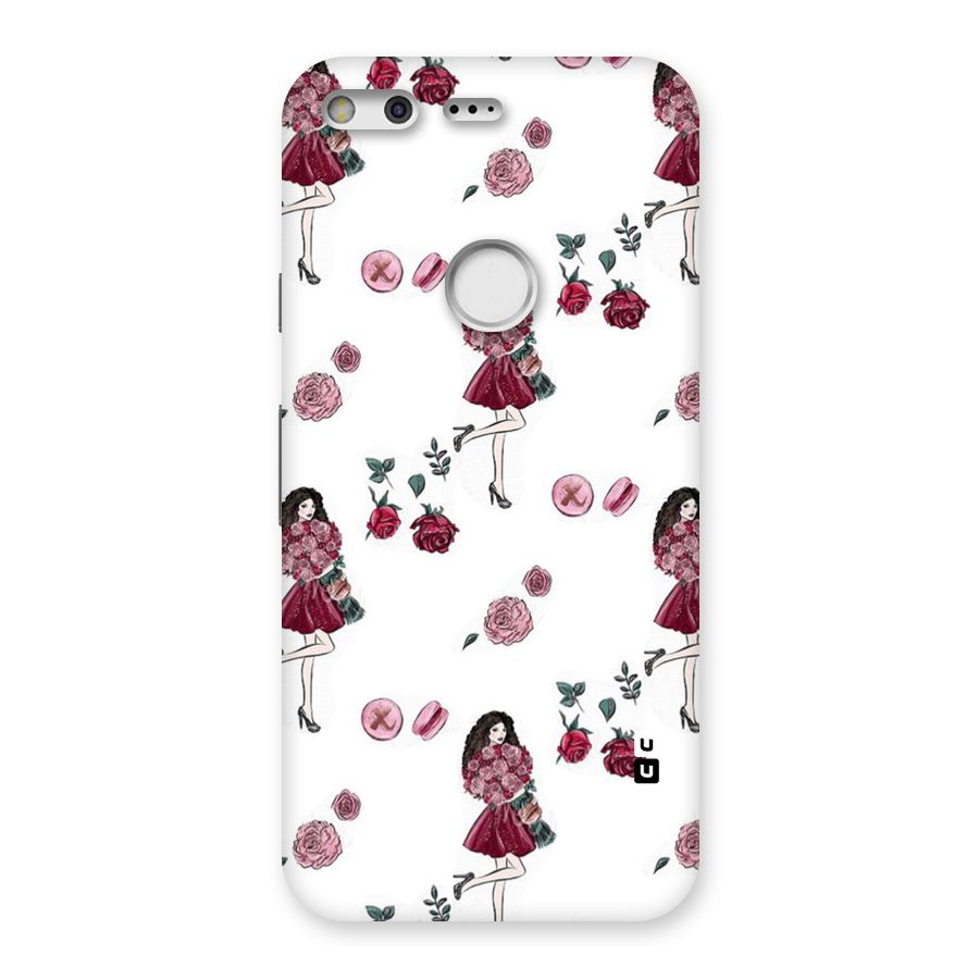 Girl With Flowers Back Case for Google Pixel