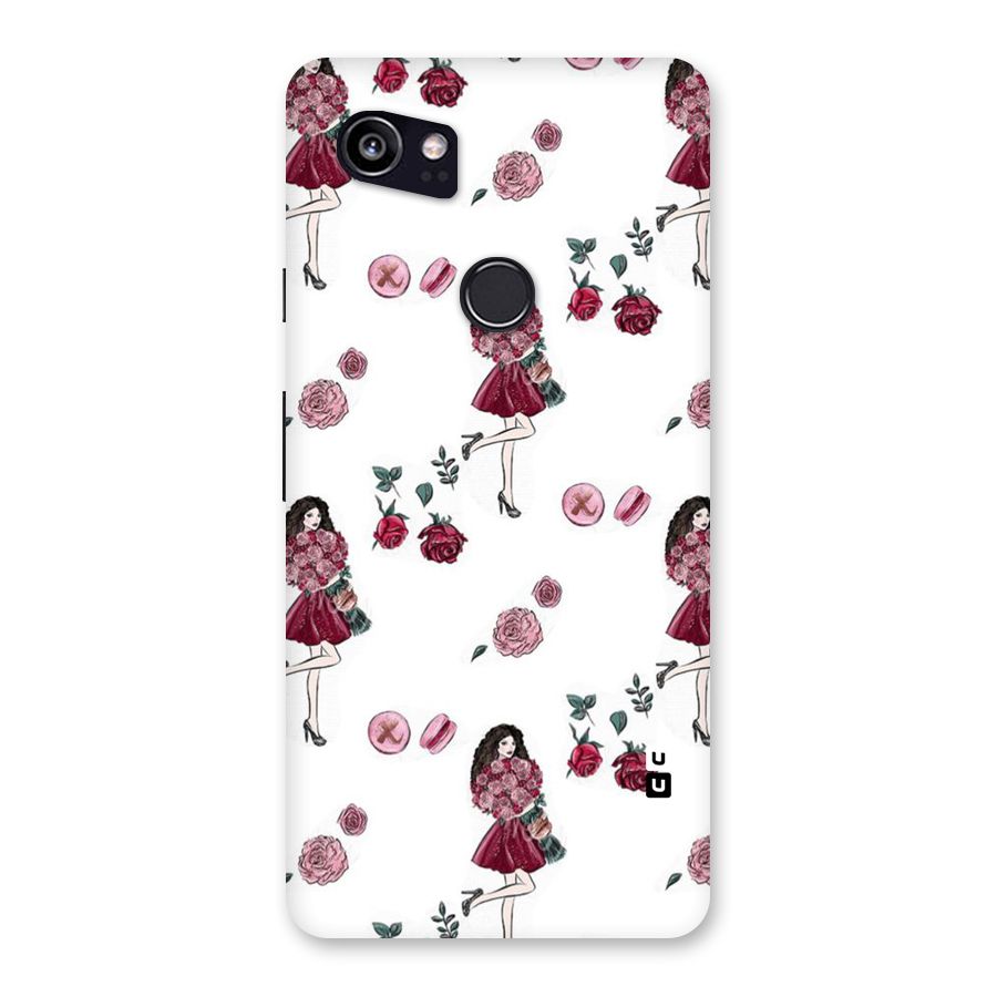 Girl With Flowers Back Case for Google Pixel 2 XL