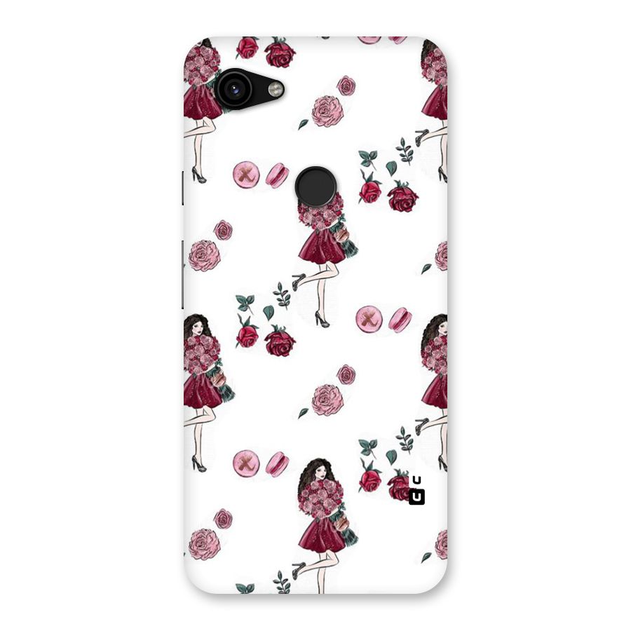 Girl With Flowers Back Case for Google Pixel 3a XL