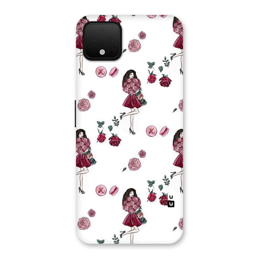 Girl With Flowers Back Case for Google Pixel 4 XL