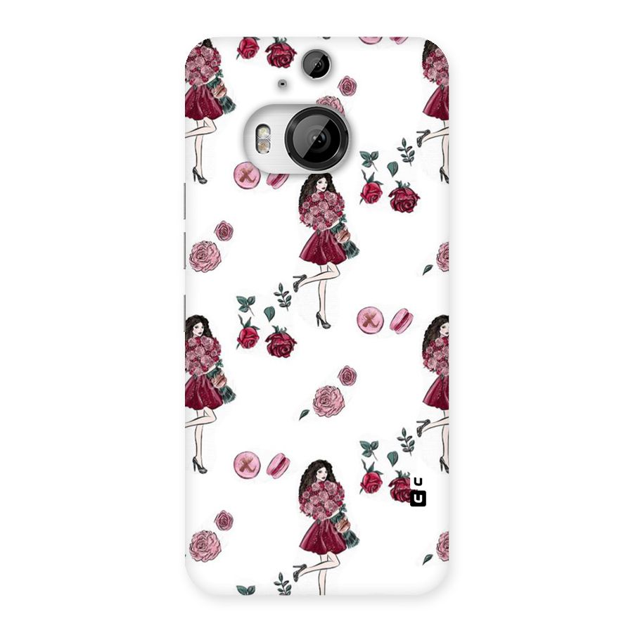 Girl With Flowers Back Case for HTC One M9 Plus