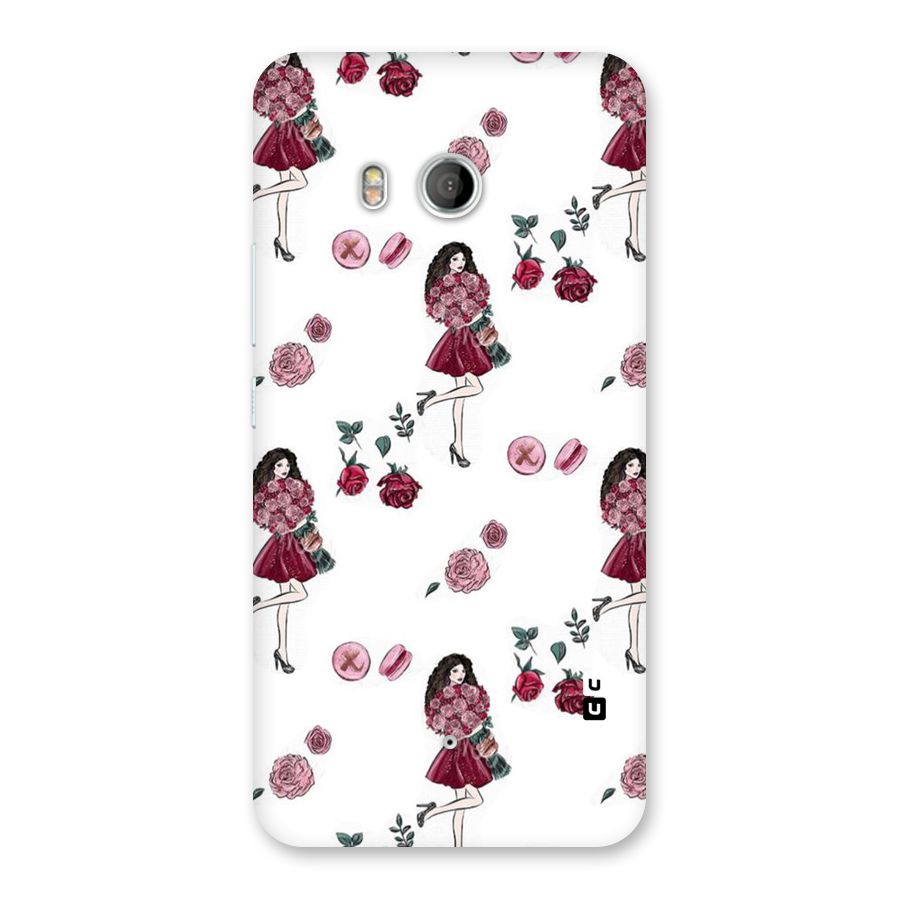 Girl With Flowers Back Case for HTC U11