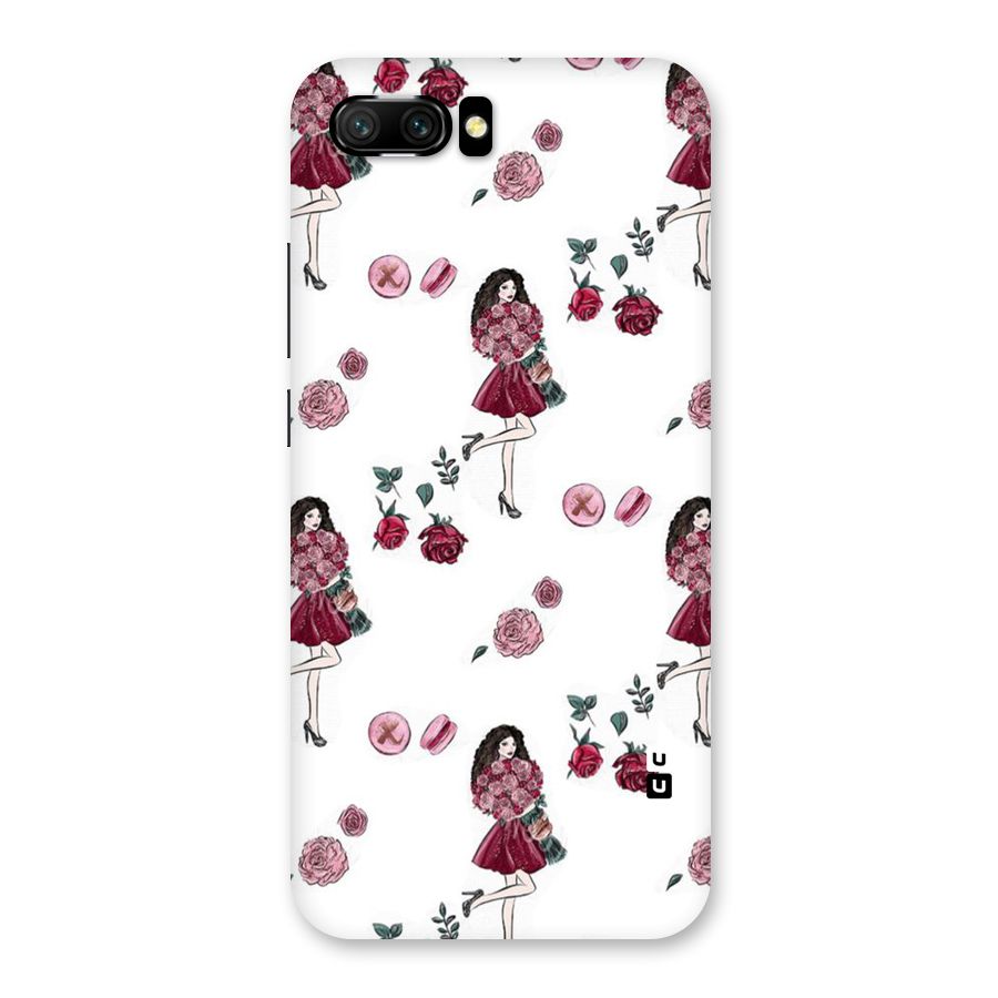 Girl With Flowers Back Case for Honor 10