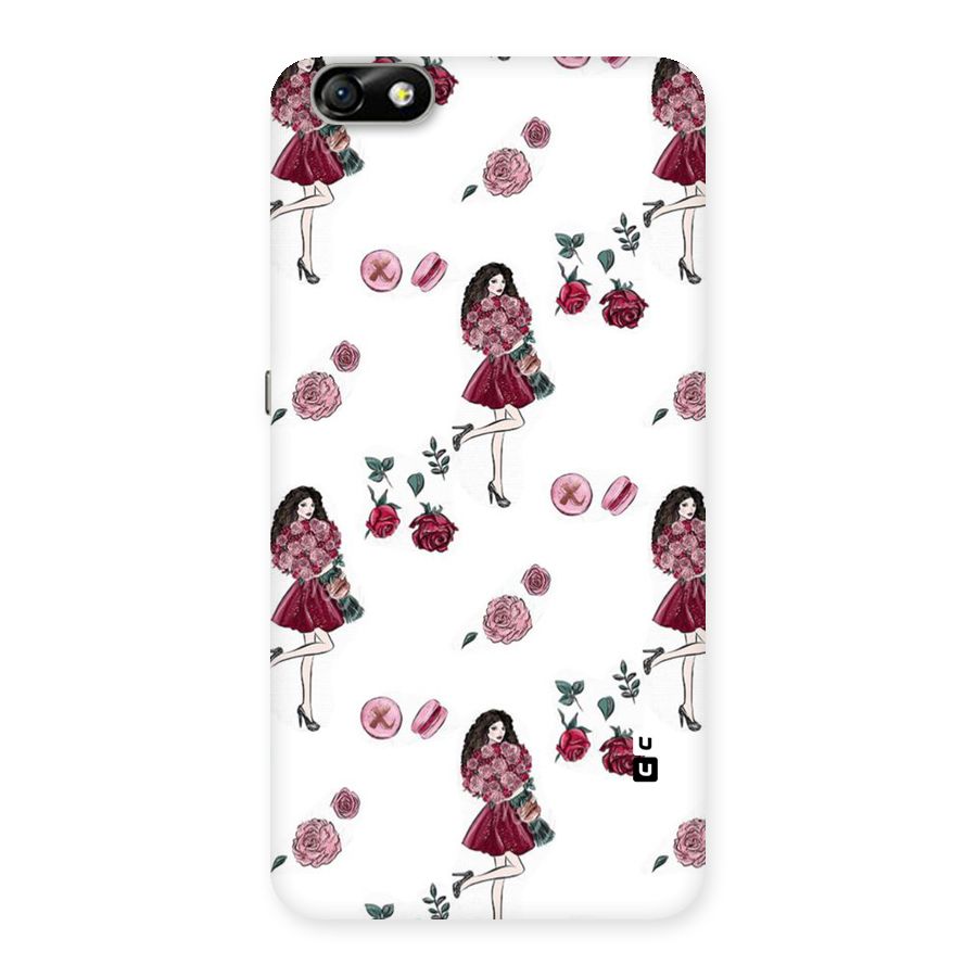 Girl With Flowers Back Case for Honor 4X