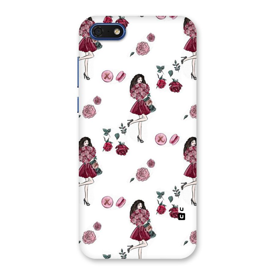 Girl With Flowers Back Case for Honor 7s