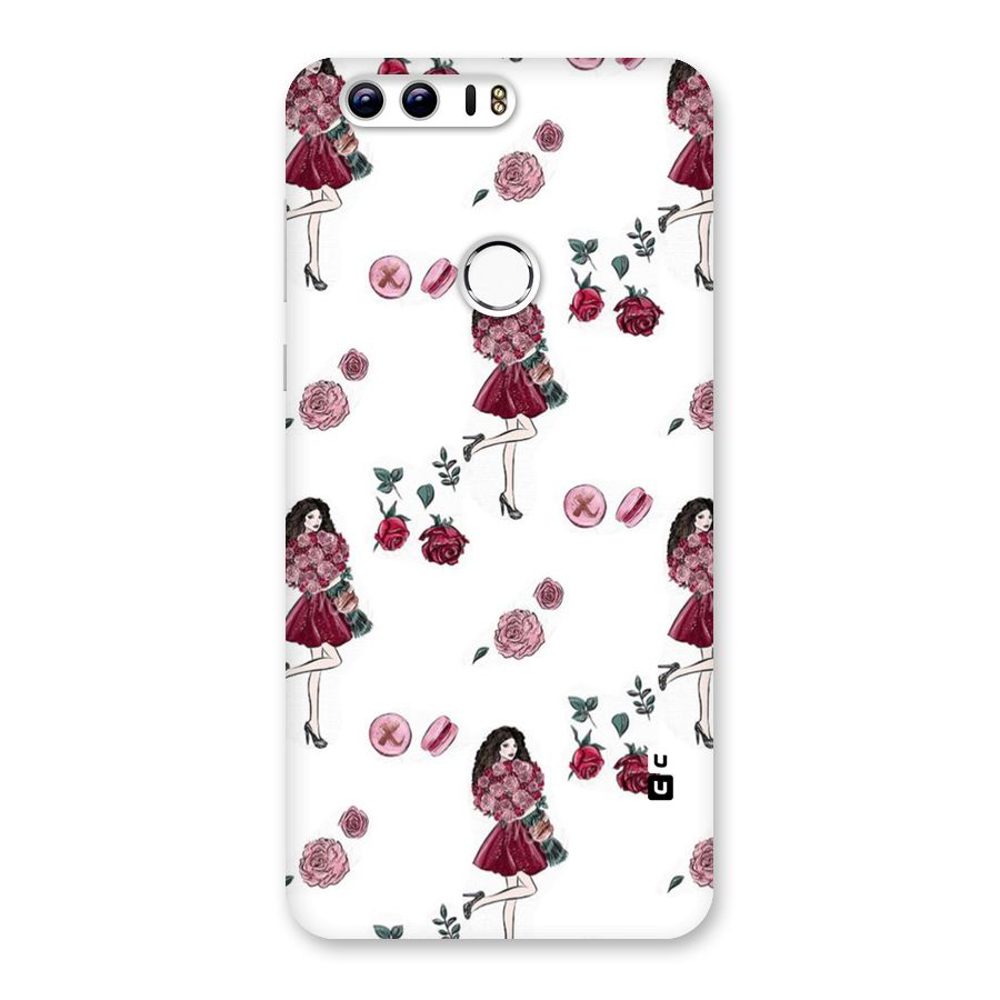 Girl With Flowers Back Case for Honor 8