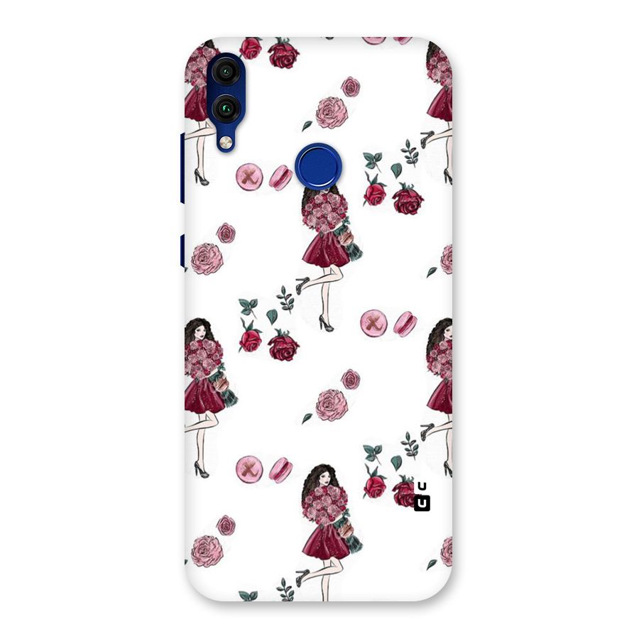 Girl With Flowers Back Case for Honor 8C