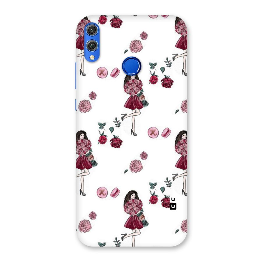 Girl With Flowers Back Case for Honor 8X
