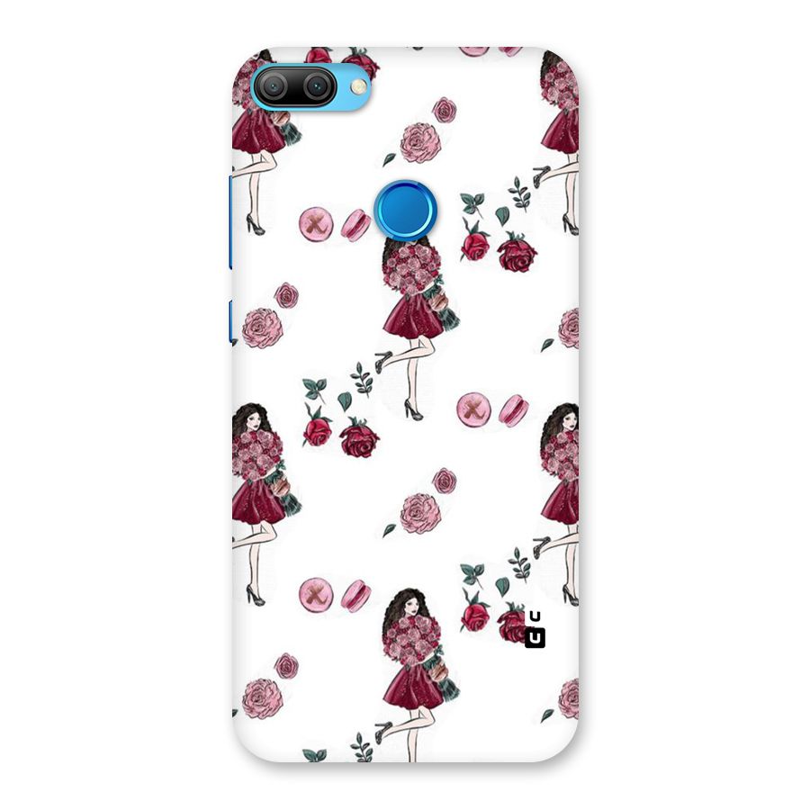 Girl With Flowers Back Case for Honor 9N