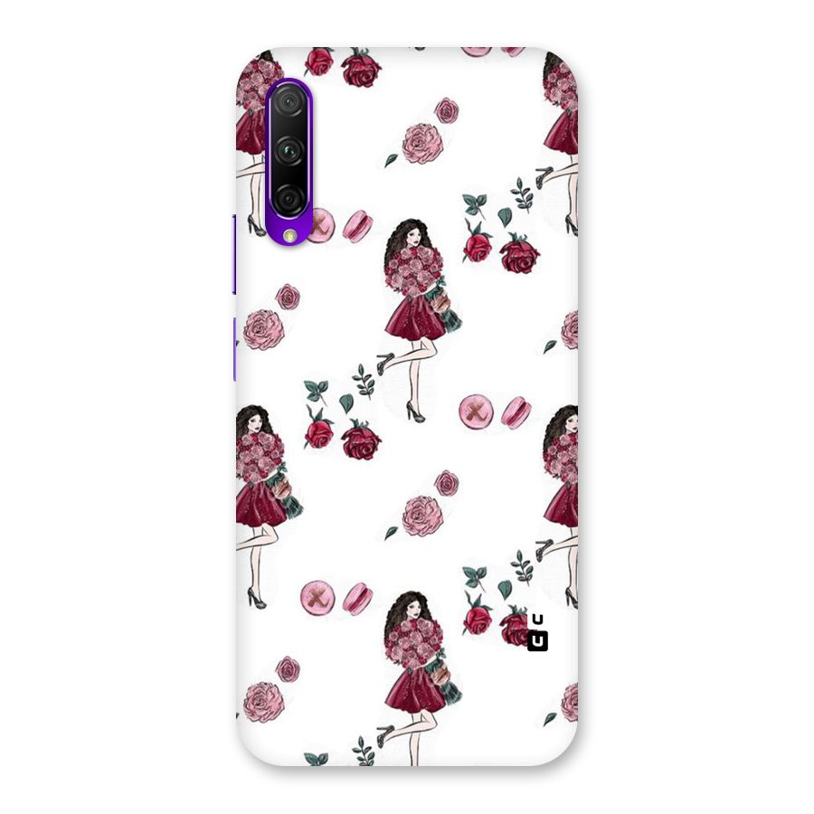 Girl With Flowers Back Case for Honor 9X Pro