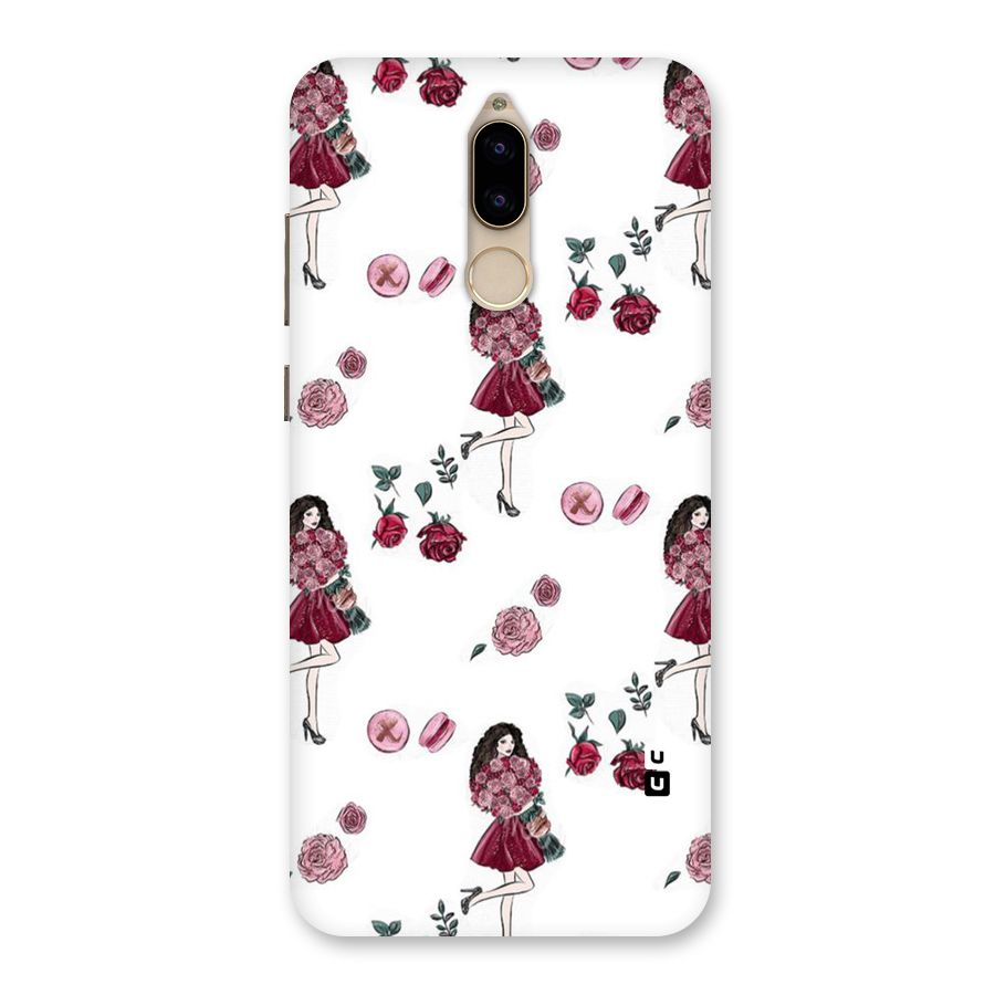 Girl With Flowers Back Case for Honor 9i