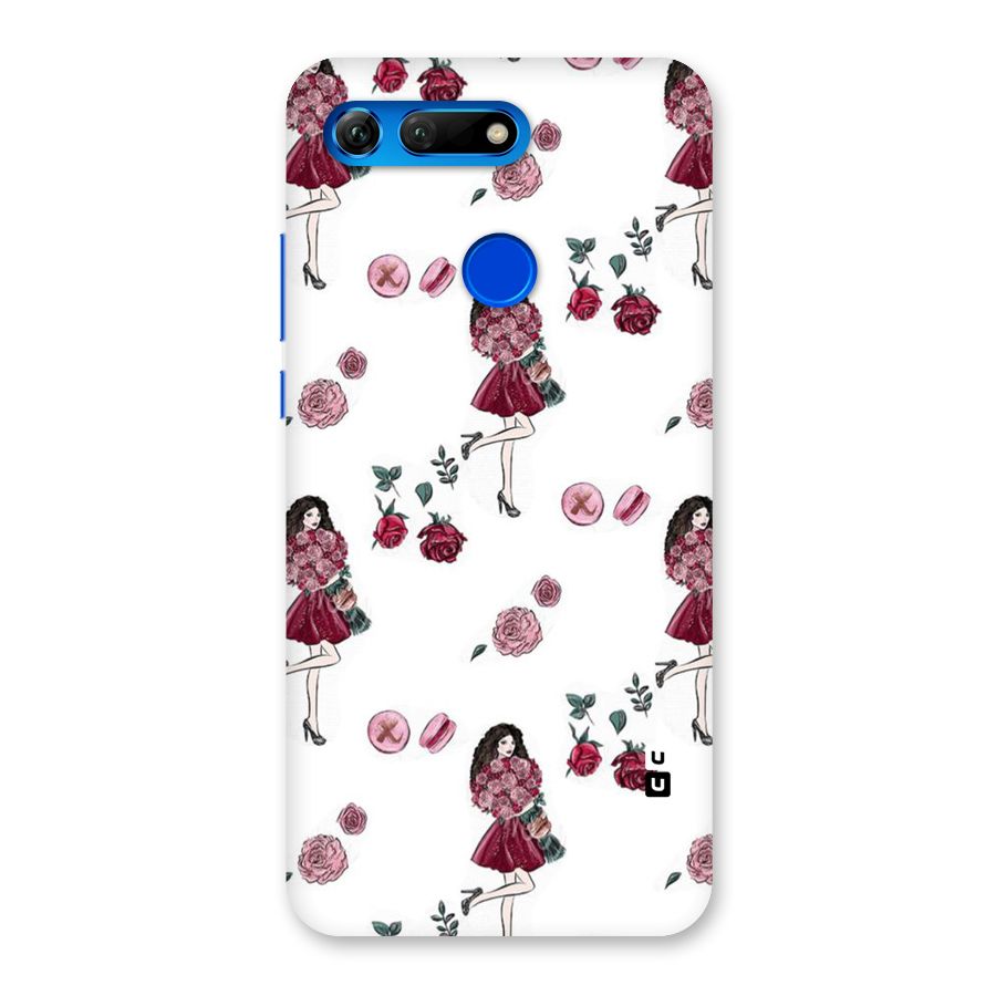 Girl With Flowers Back Case for Honor View 20