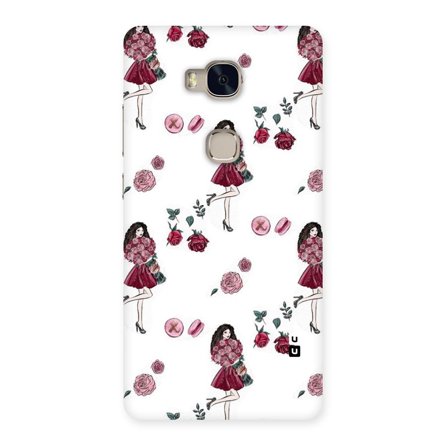 Girl With Flowers Back Case for Huawei Honor 5X