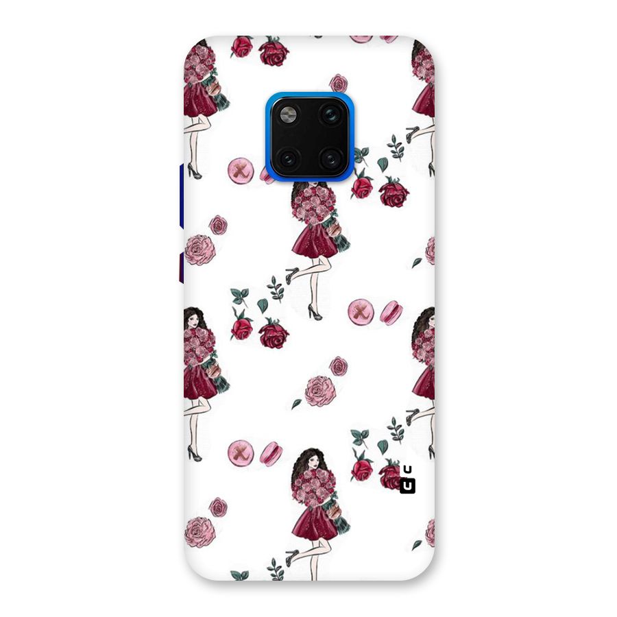 Girl With Flowers Back Case for Huawei Mate 20 Pro