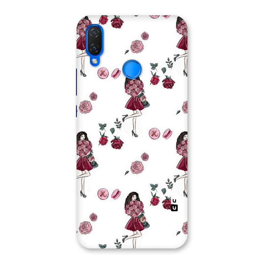 Girl With Flowers Back Case for Huawei Nova 3i