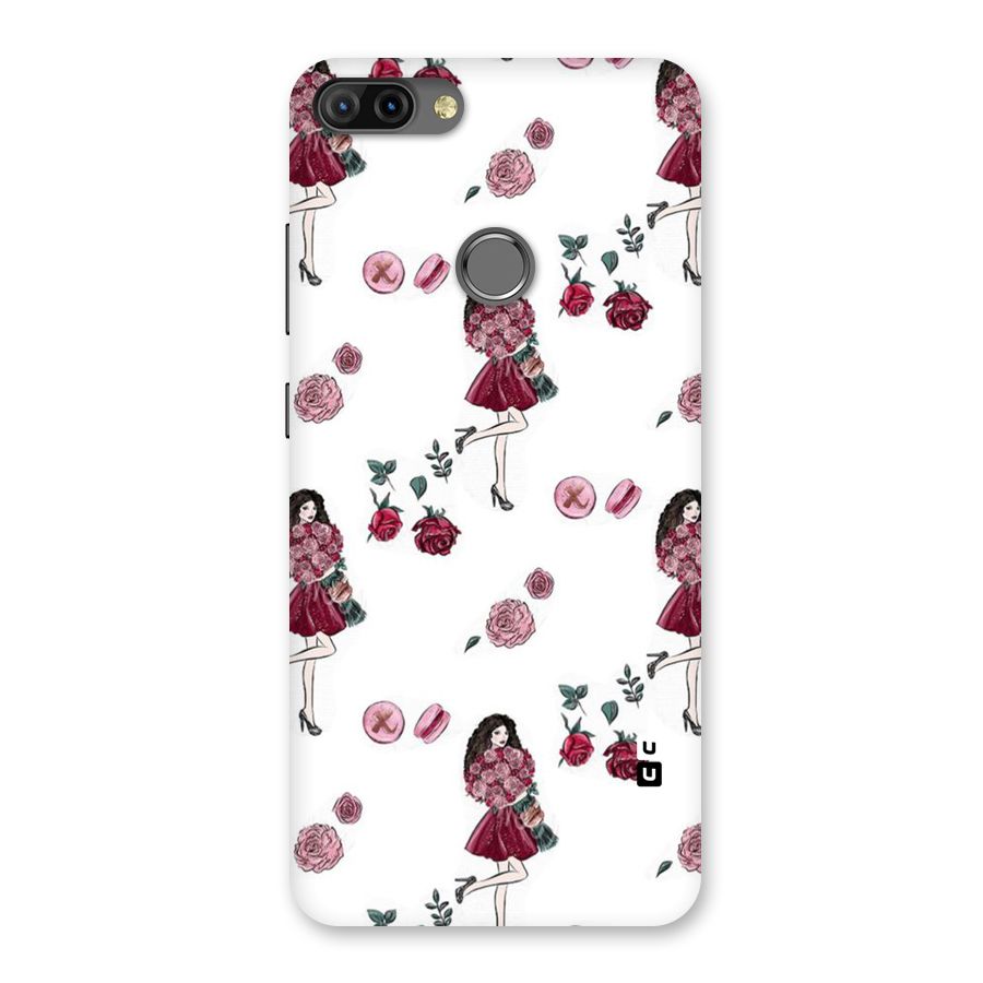 Girl With Flowers Back Case for Infinix Hot 6 Pro