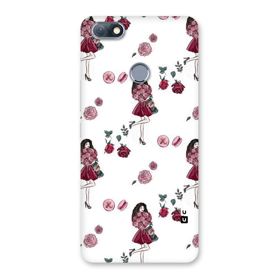 Girl With Flowers Back Case for Infinix Note 5