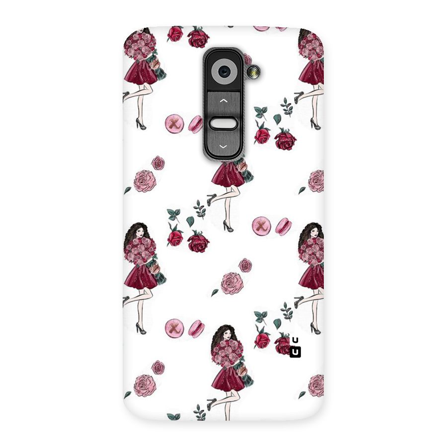 Girl With Flowers Back Case for LG G2