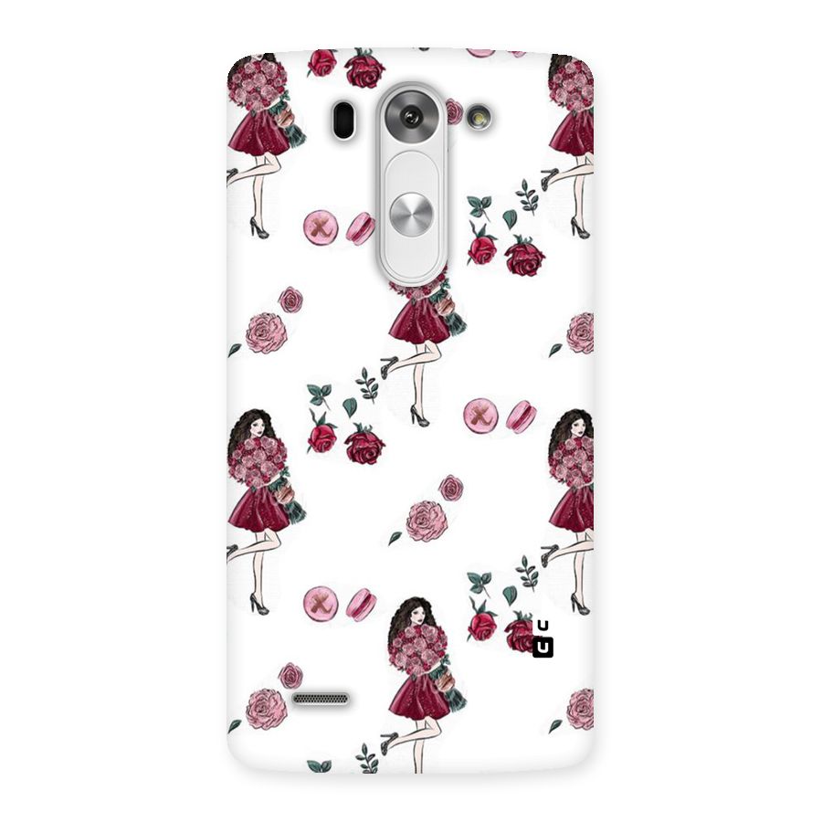 Girl With Flowers Back Case for LG G3 Mini