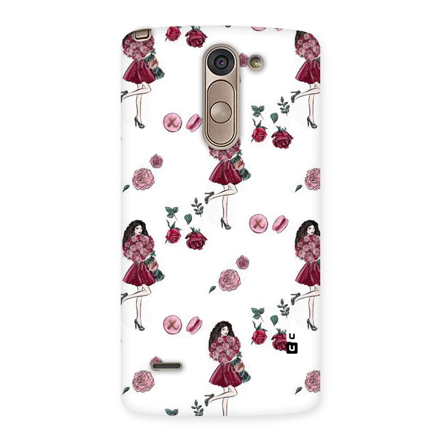 Girl With Flowers Back Case for LG G3 Stylus