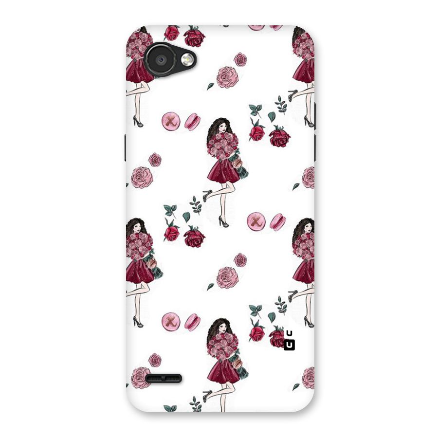 Girl With Flowers Back Case for LG Q6
