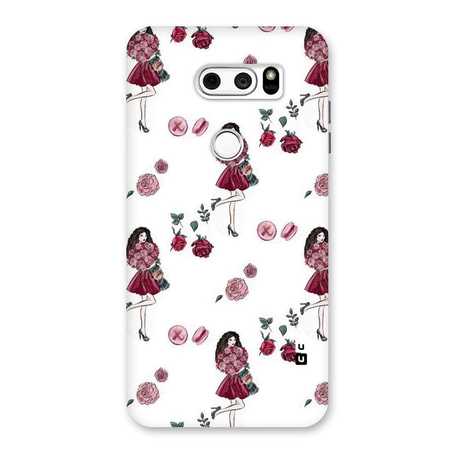 Girl With Flowers Back Case for LG V30