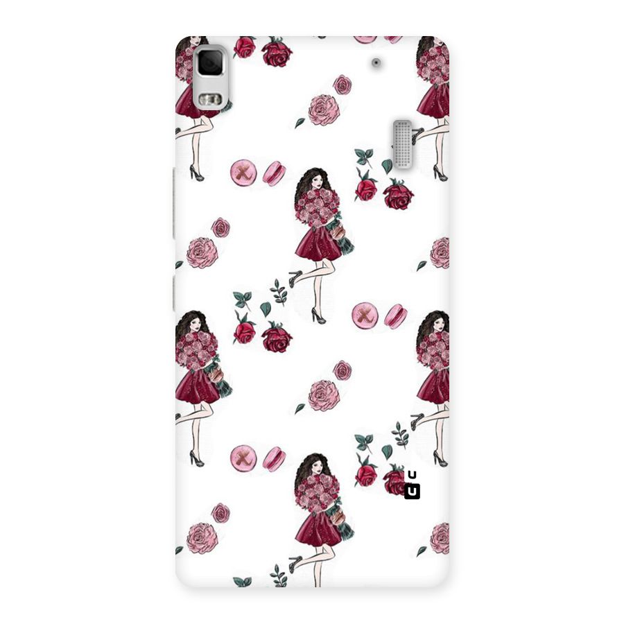 Girl With Flowers Back Case for Lenovo K3 Note
