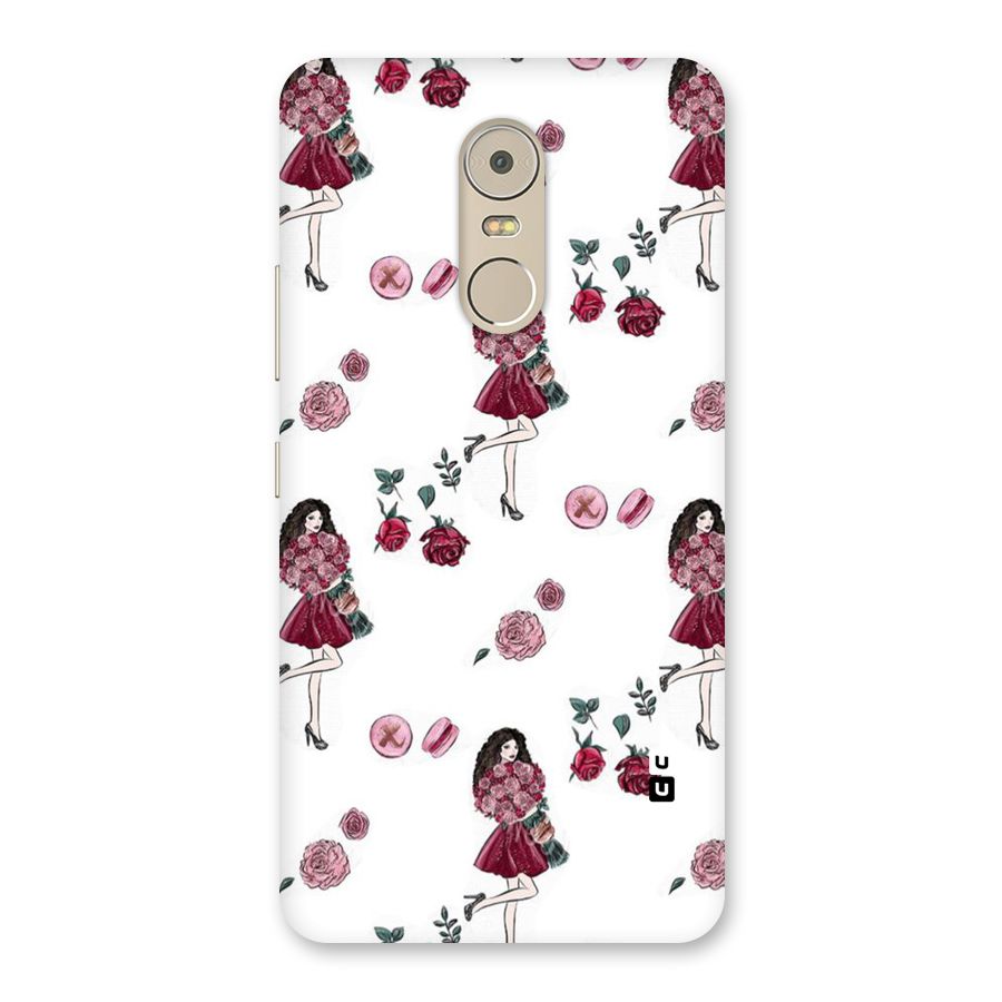 Girl With Flowers Back Case for Lenovo K6 Note