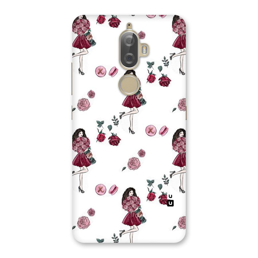Girl With Flowers Back Case for Lenovo K8 Plus