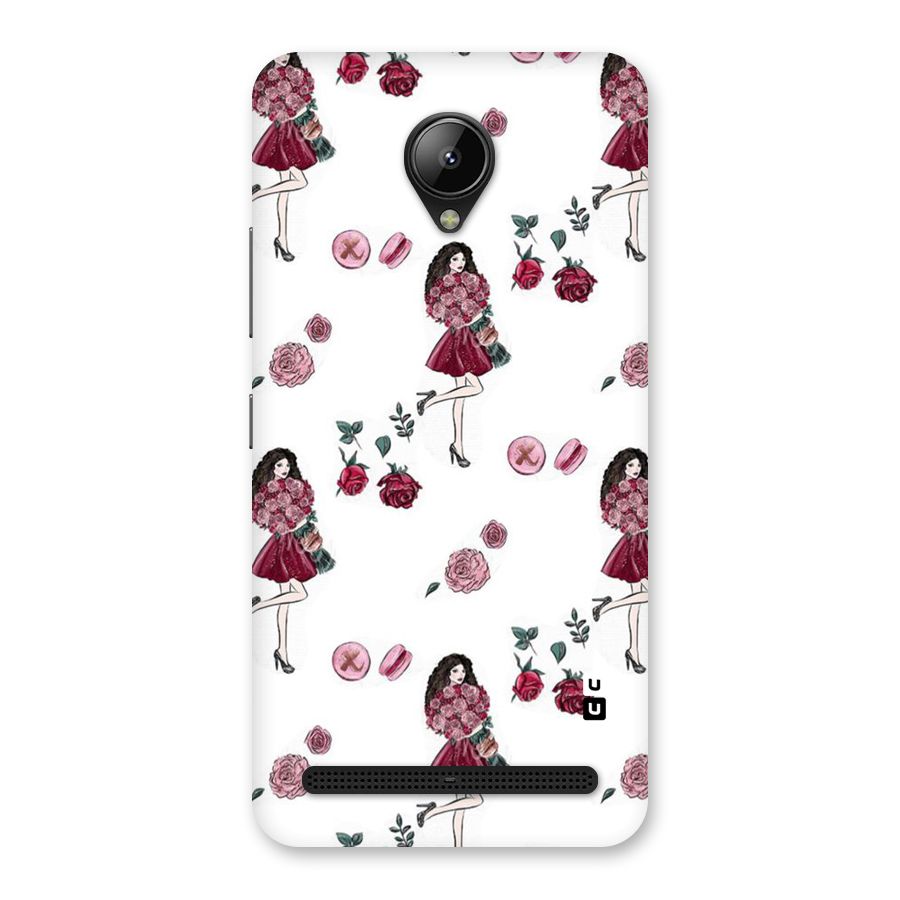 Girl With Flowers Back Case for Lenovo C2