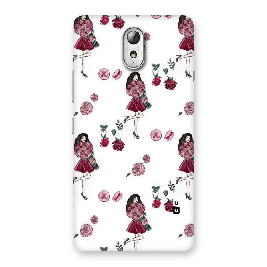 Girl With Flowers Back Case for Lenovo Vibe P1M