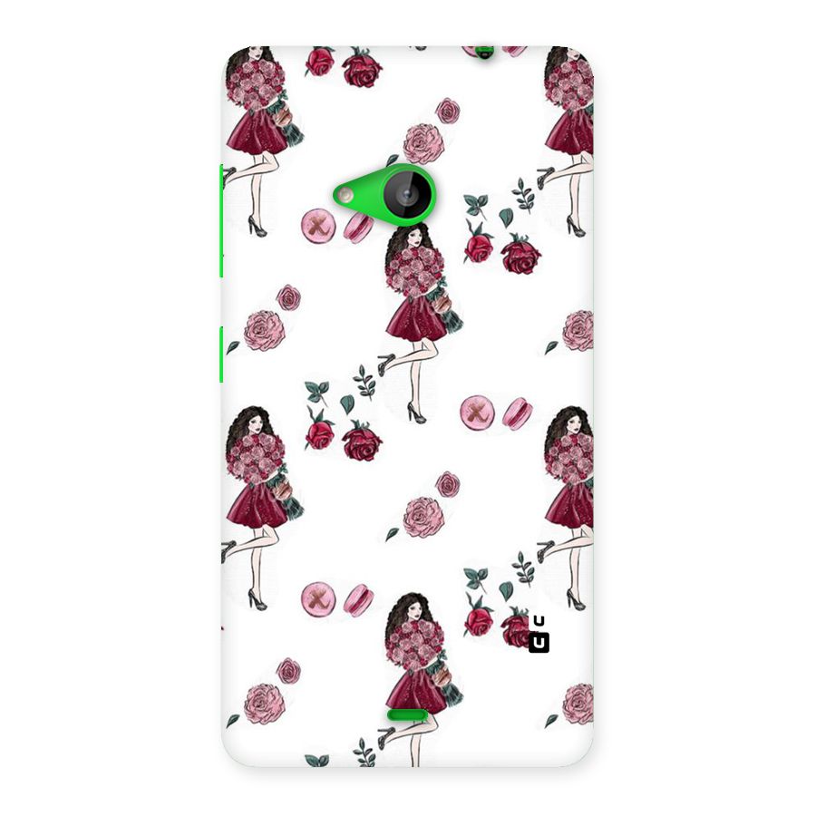 Girl With Flowers Back Case for Lumia 535