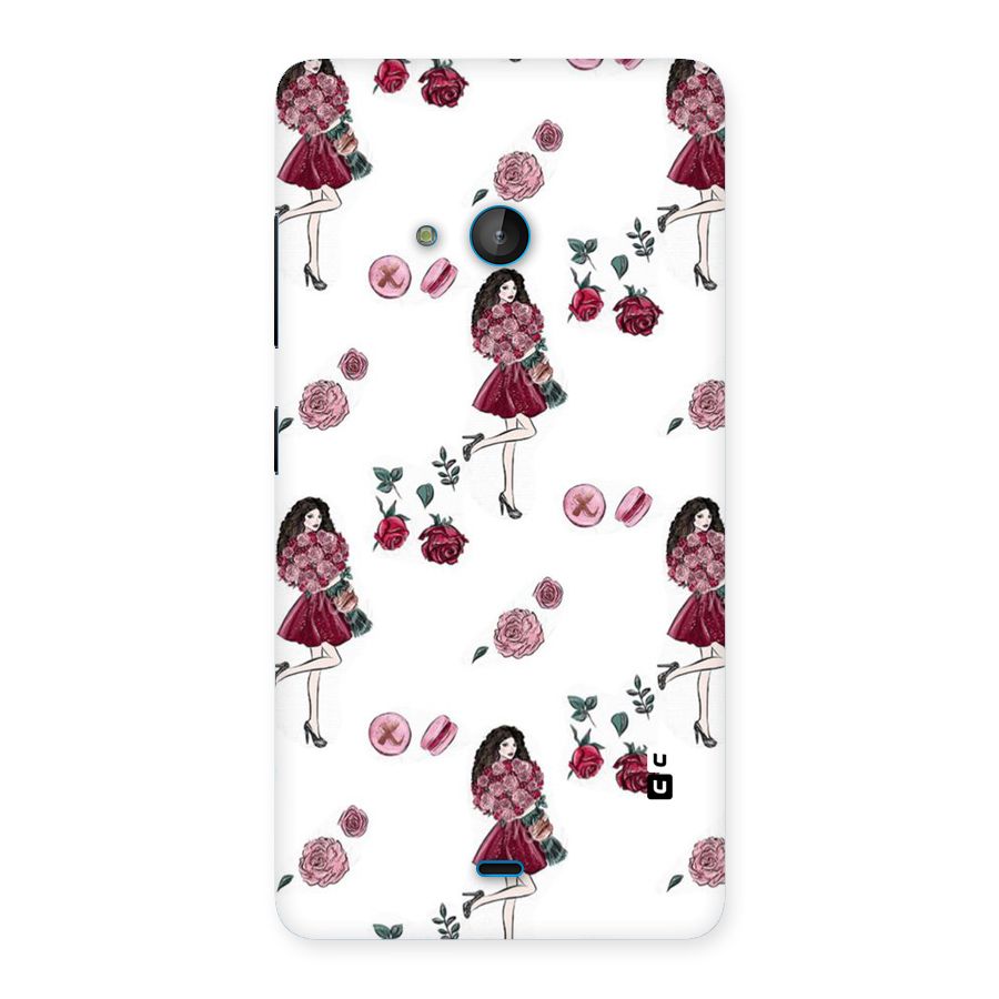 Girl With Flowers Back Case for Lumia 540