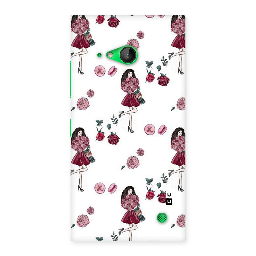 Girl With Flowers Back Case for Lumia 730