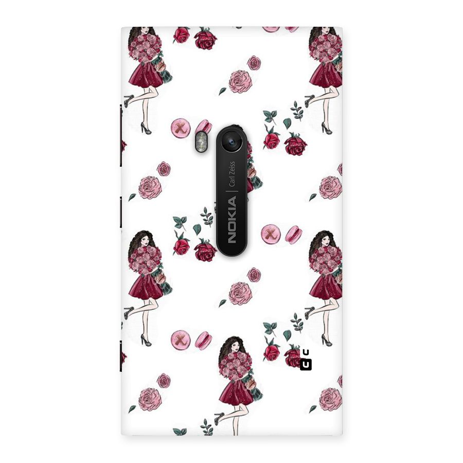 Girl With Flowers Back Case for Lumia 920
