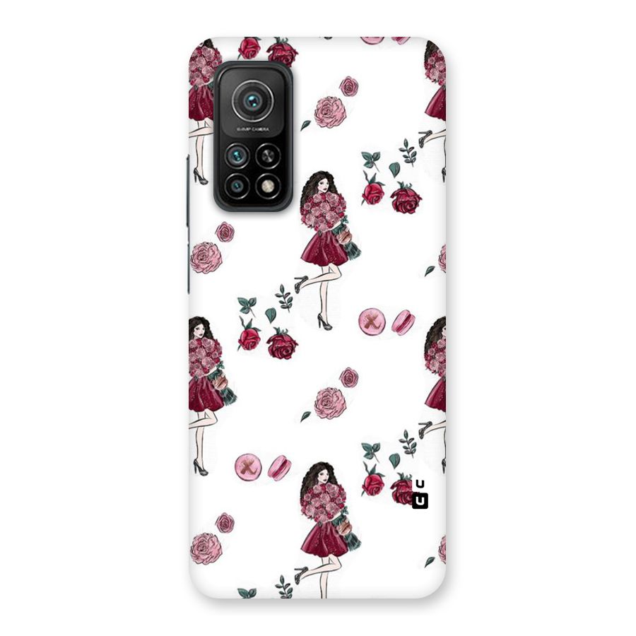 Girl With Flowers Back Case for Mi 10T 5G